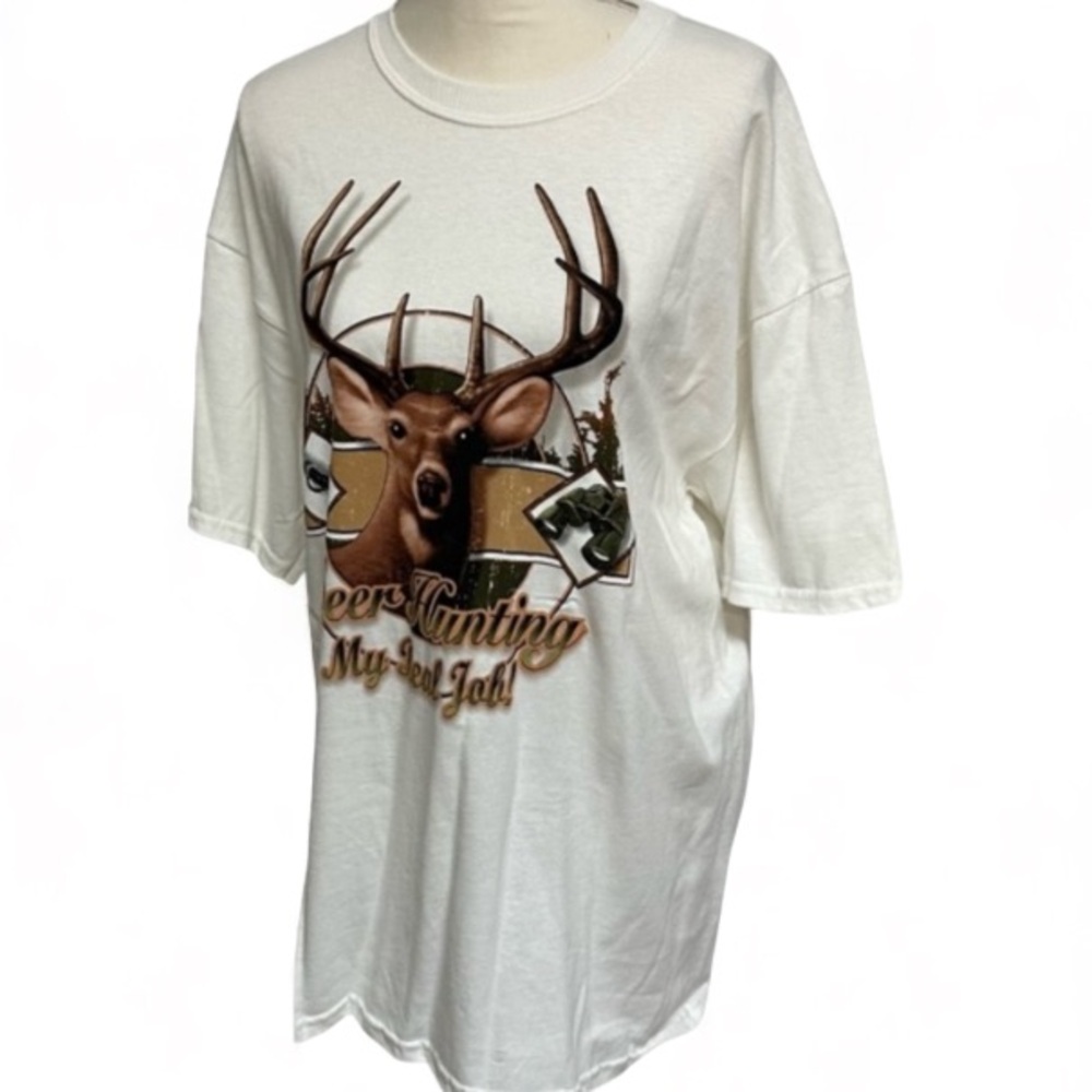 National Heritage Deer Hunting My Real Job Men’s Short Sleeve Tee NWOT Size XL